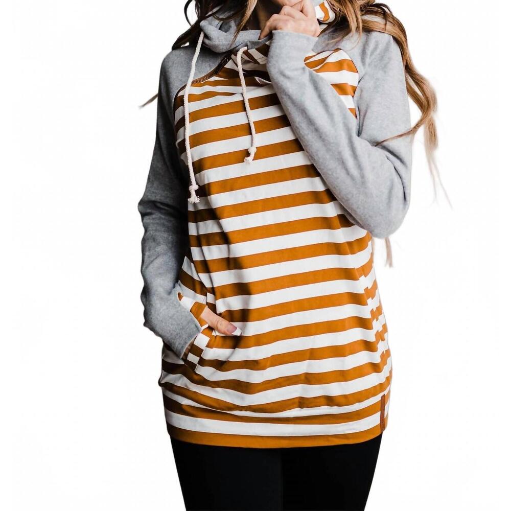 NEW AMPERSAND AVE doublehood sweatshirt in falling for you